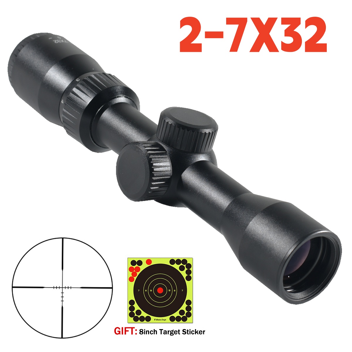 Crossbow Scope Sight - Hunting Tactical Scope 2-7x32 Riflescope (SFP)