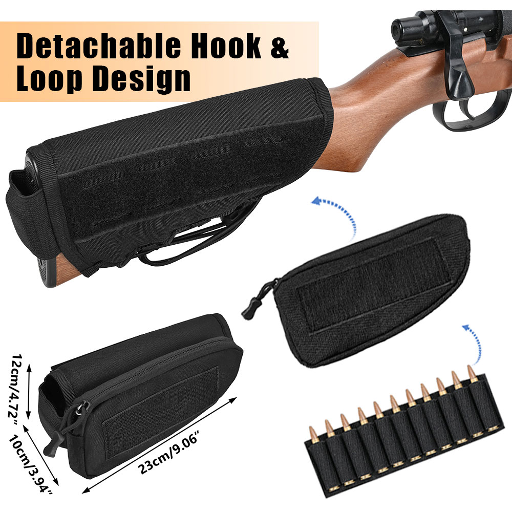 Hunting Outdoor Stores - Tactical Rifle Buttstock Shell Holder Pouch