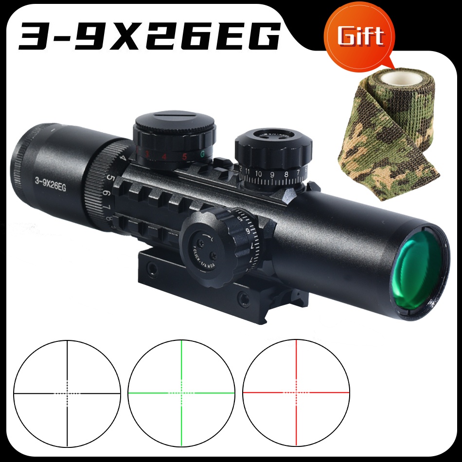 Crossbow Scope Sight - Tactical 3-9X26EG Crossbow Short Hunting Optical