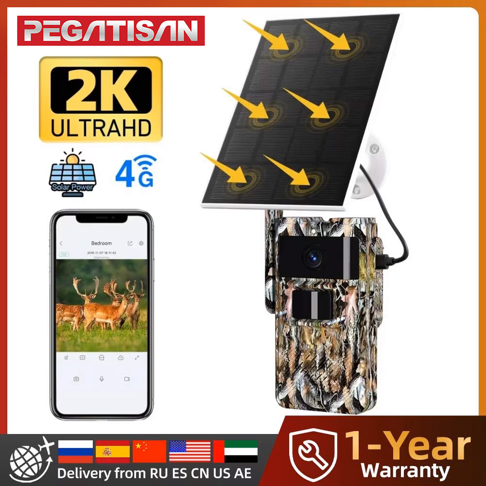 Outdoor Hunting Pictures - PEGATAH 4G Solar Powered Trail Camera