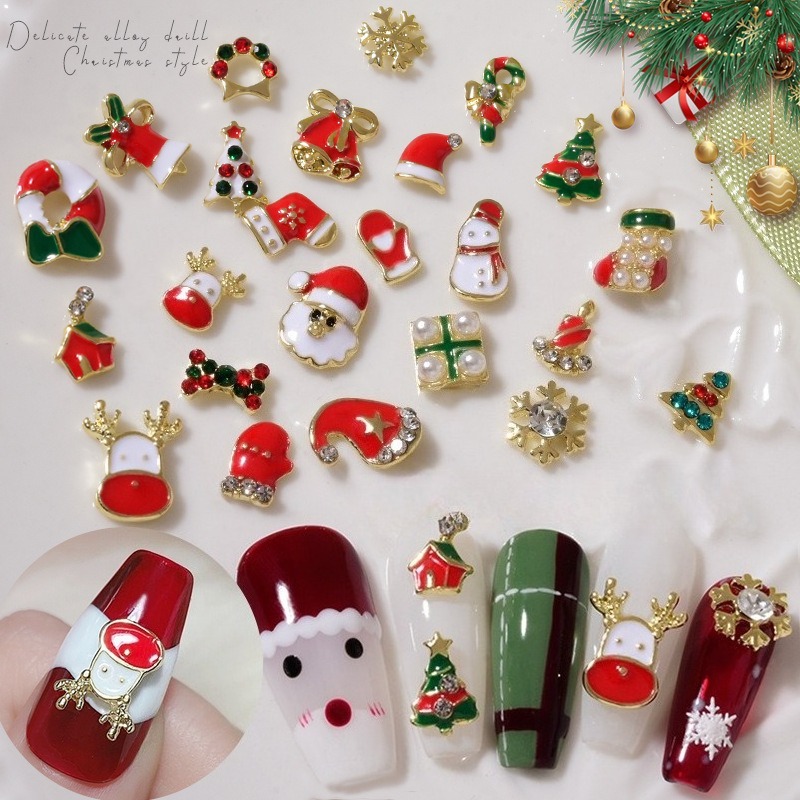 Elk Bugle Call - 10Pcs Christmas Alloy Nail Charms Metal