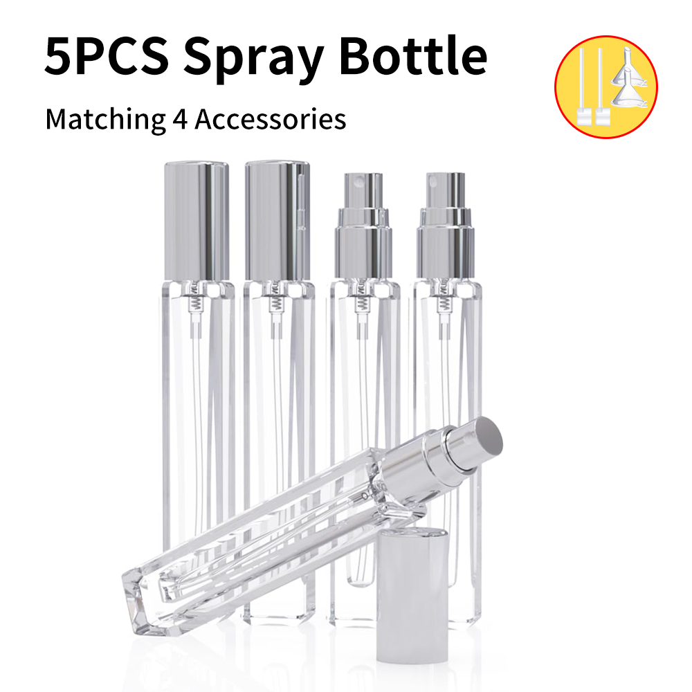 Scent Eliminator Spray - 5-Piece Cologne Atomizer Empty, 10ML Mini