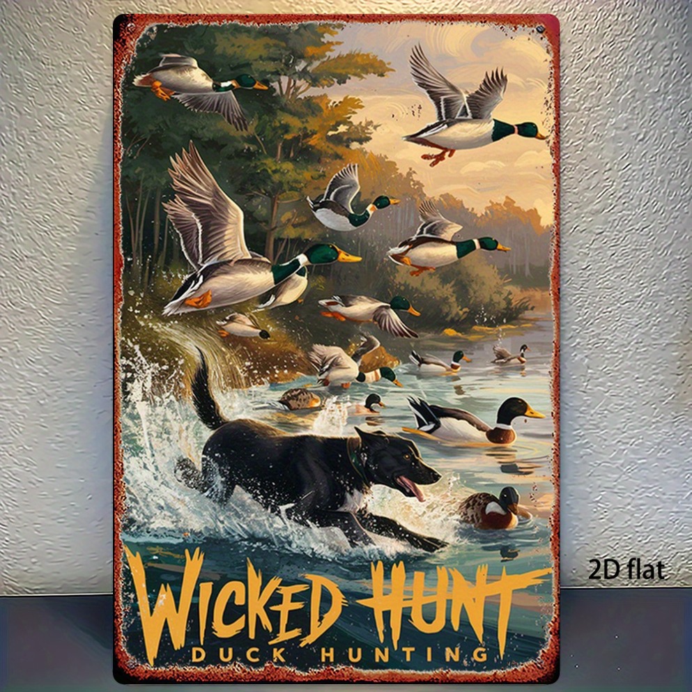 Wildman Hunting & Outdoor Nelspruit - 2D Flat Vintage Hunting Duck Metal