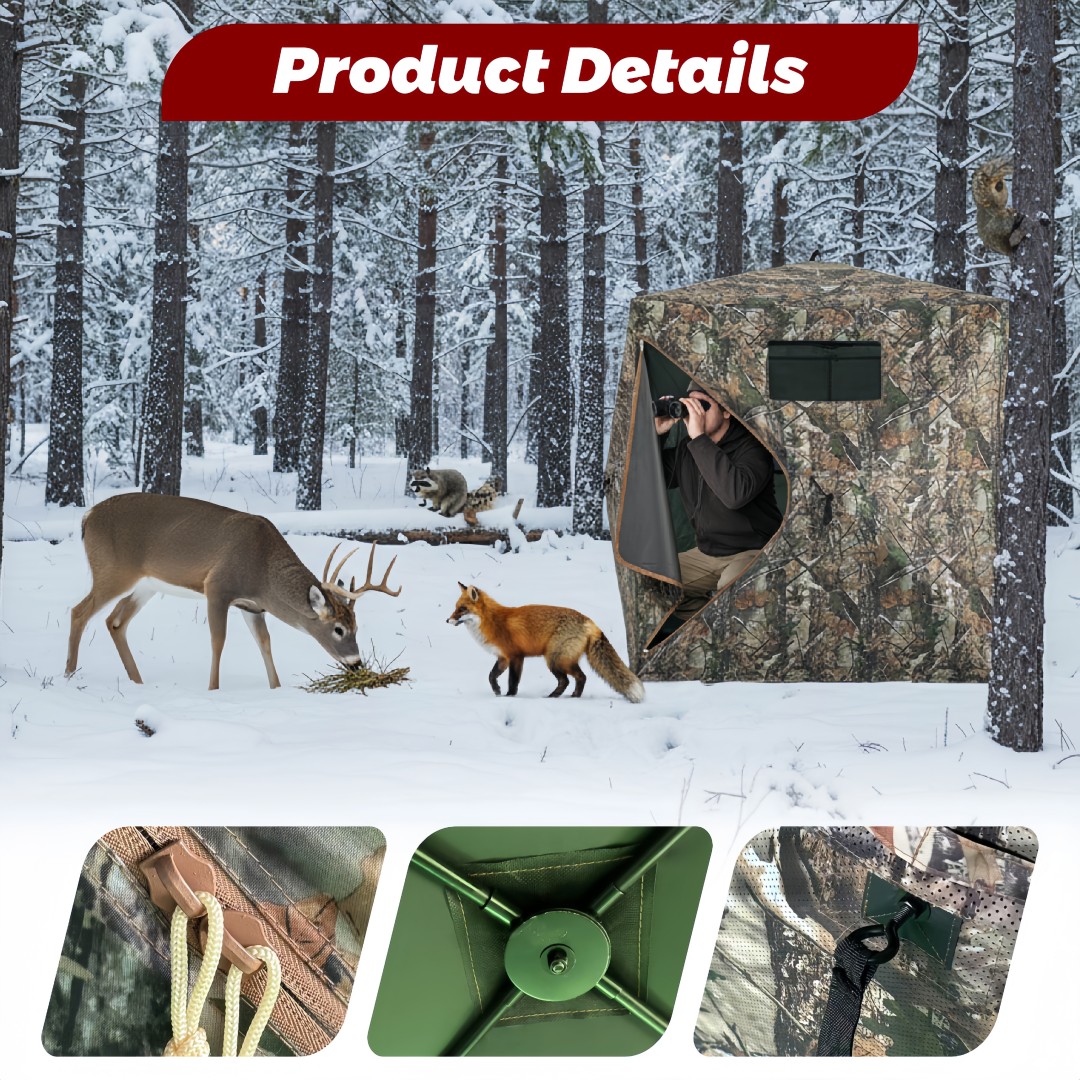 Hunting & Outdoor Supplies Photos - Camouflage Pop-Up Hunting Blind Easy Setup