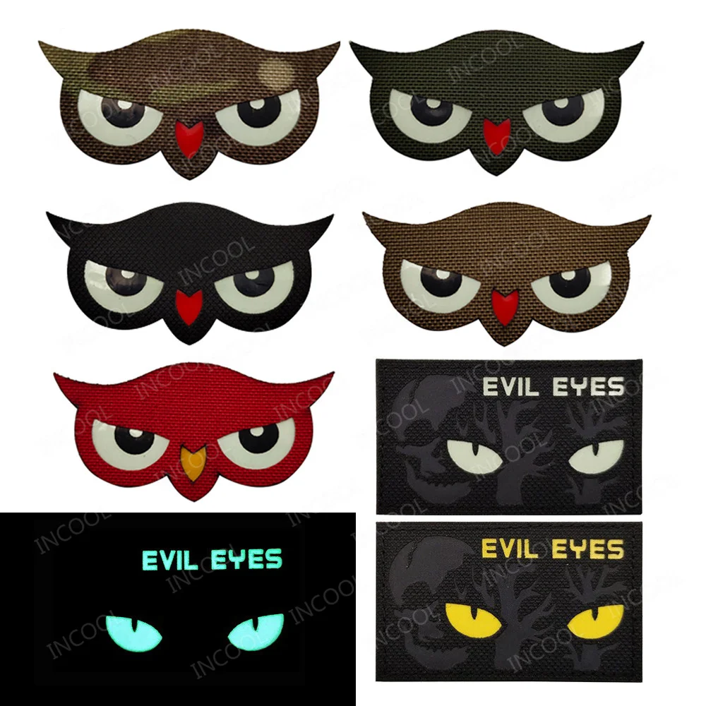 Cat Eyes Glow In Dark Patches  - Hunting Blind Fabric recension och pris