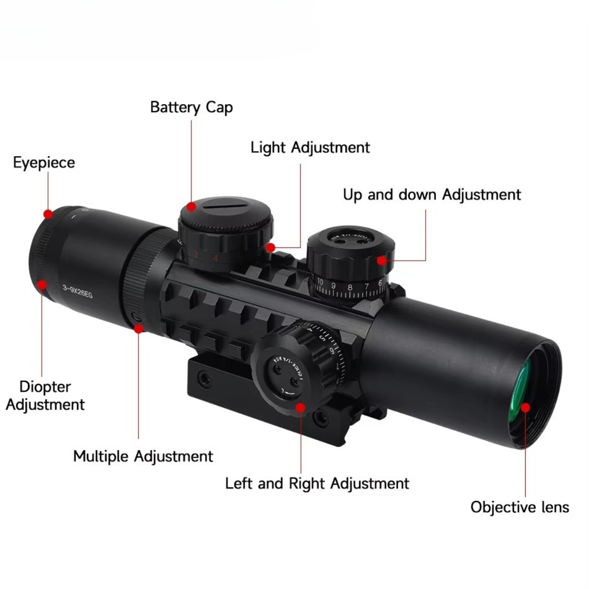 3-9x26EG Scopes Tactical Hunti - Crossbow Scope Sight recension och pris