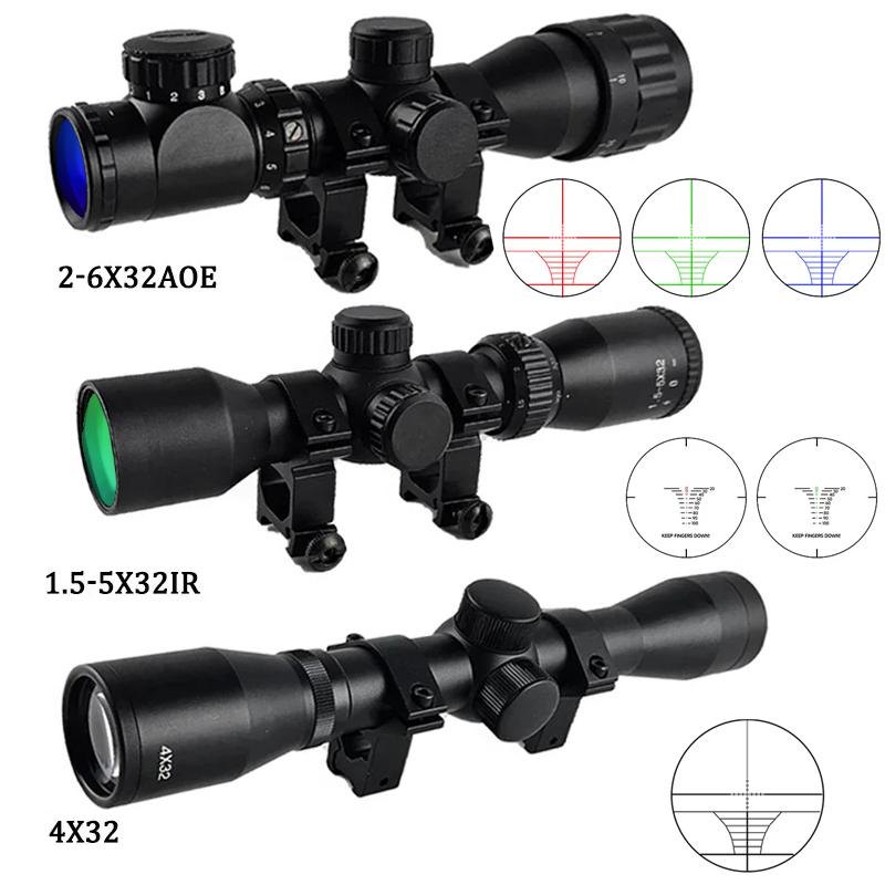 4x32 1.5-5x32IR 2-6X32AOE Tact - Crossbow Scope Sight recension och pris