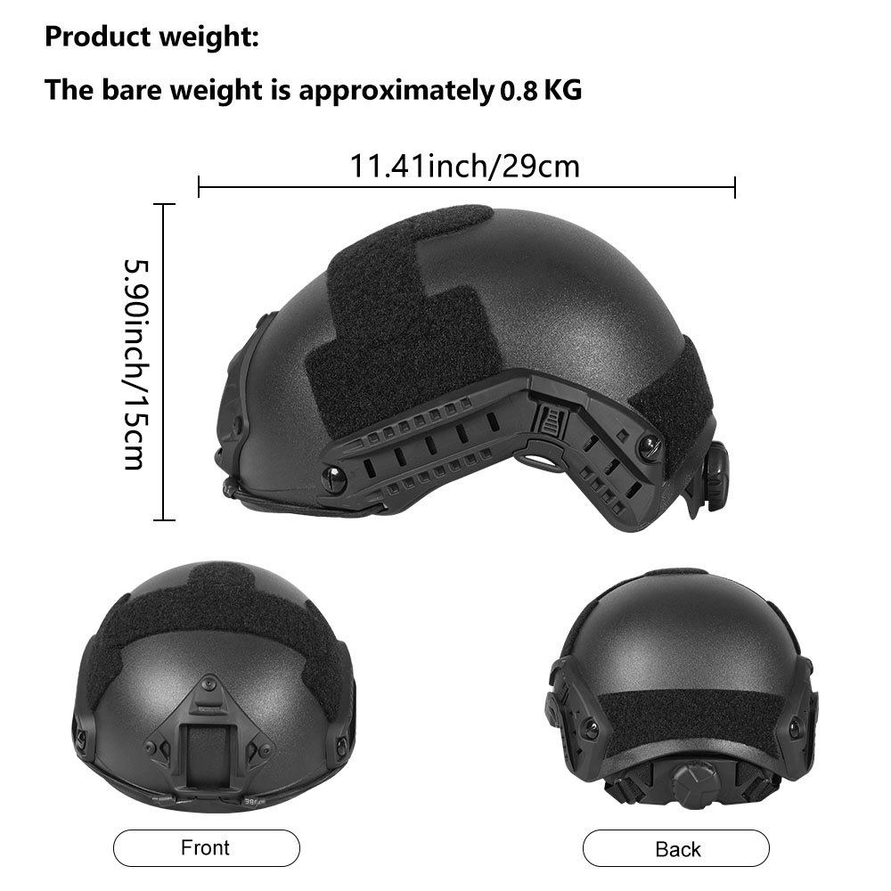 BOOIU Tactical Airsoft Helmet  - Outdoor Hunting Kit recension och pris