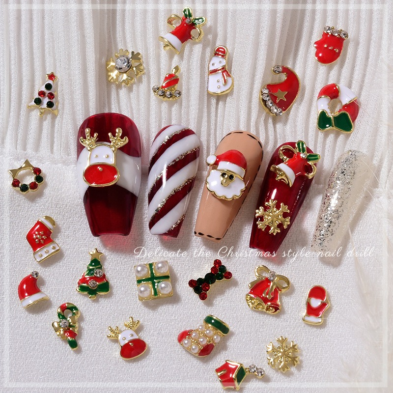 10Pcs Christmas Alloy Nail Cha - Elk Bugle Call recension och pris