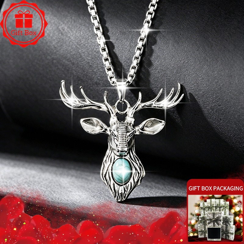 Vintage Stag Deer Head Pendant - Elk Bugle Call recension och pris
