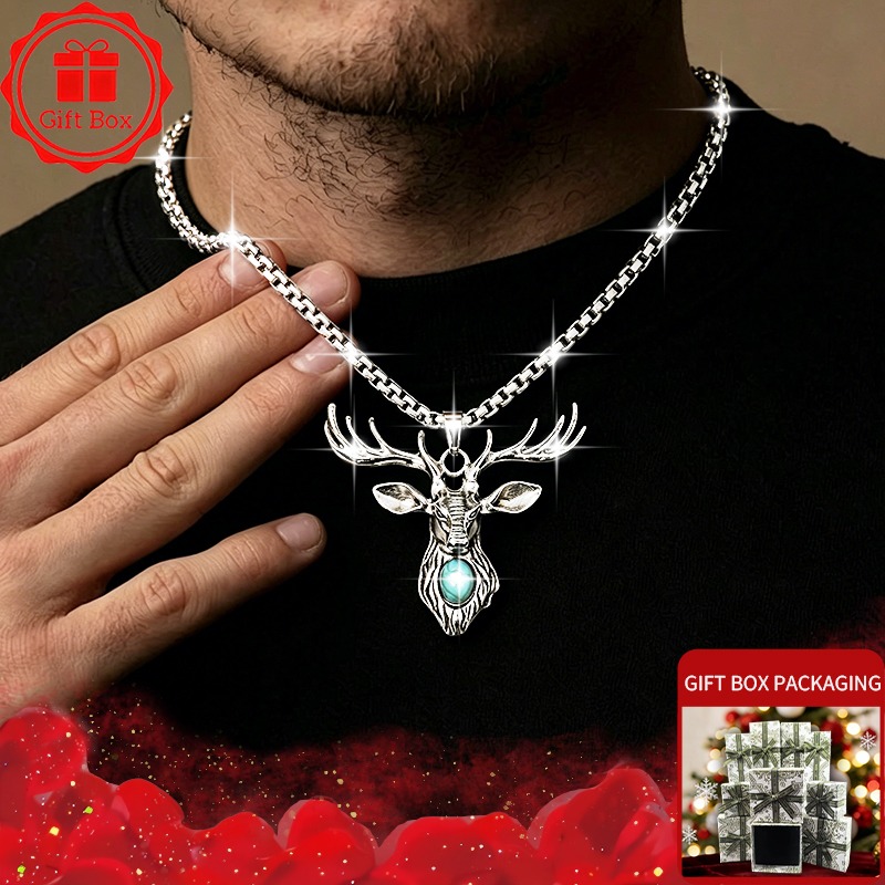 Vintage Stag Deer Head Pendant - Elk Bugle Call recension och pris