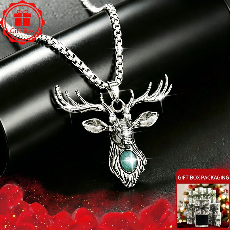Vintage Stag Deer Head Pendant - Elk Bugle Call recension och pris