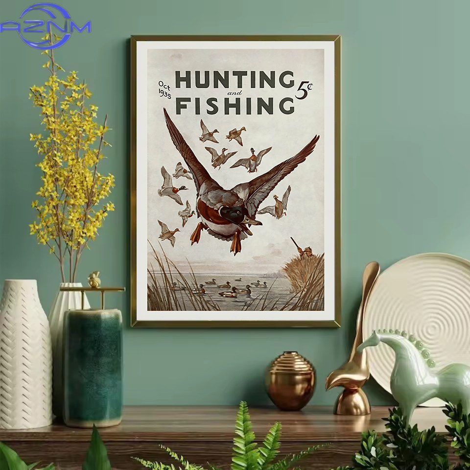 AZNM Retro Wildlife Outdoor Hu - Outdoor Hunting Pictures recension och pris
