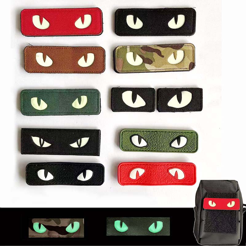 Cat Tiger Eyes,Evil Eye Badge  - Hunting Blind Fabric recension och pris